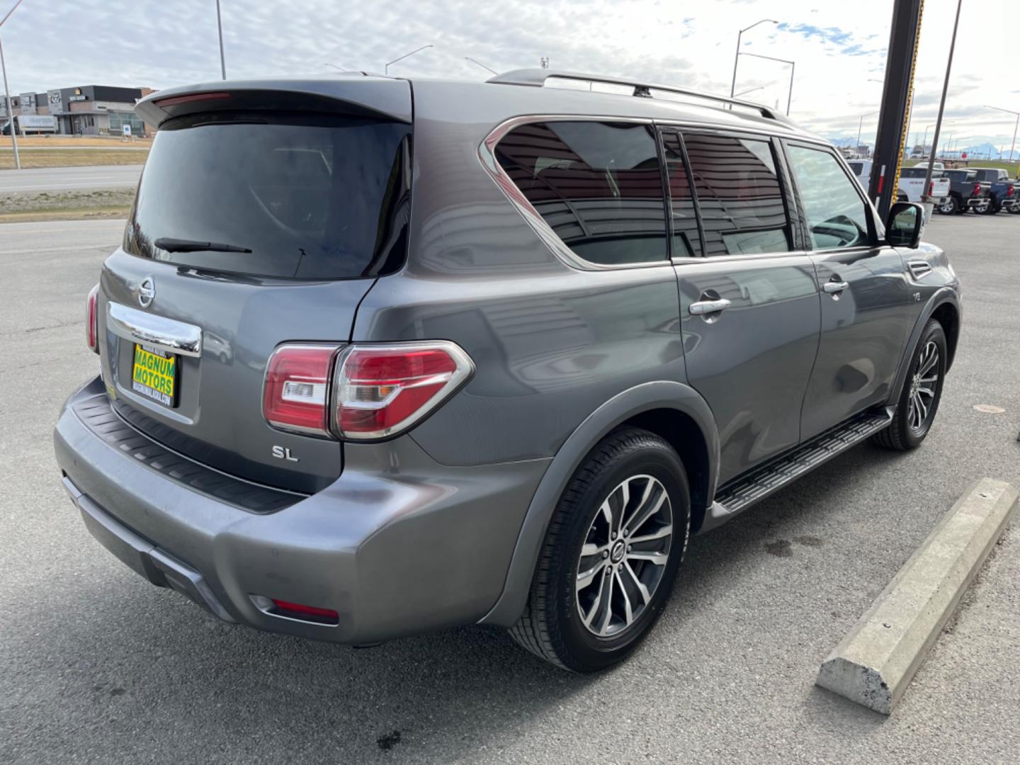 2020 GRAY /Black NISSAN ARMADA SV (JN8AY2NC5LX) with an 5.6L engine, Automatic transmission, located at 1960 Industrial Drive, Wasilla, 99654, (907) 274-2277, 61.573475, -149.400146 - Photo#4